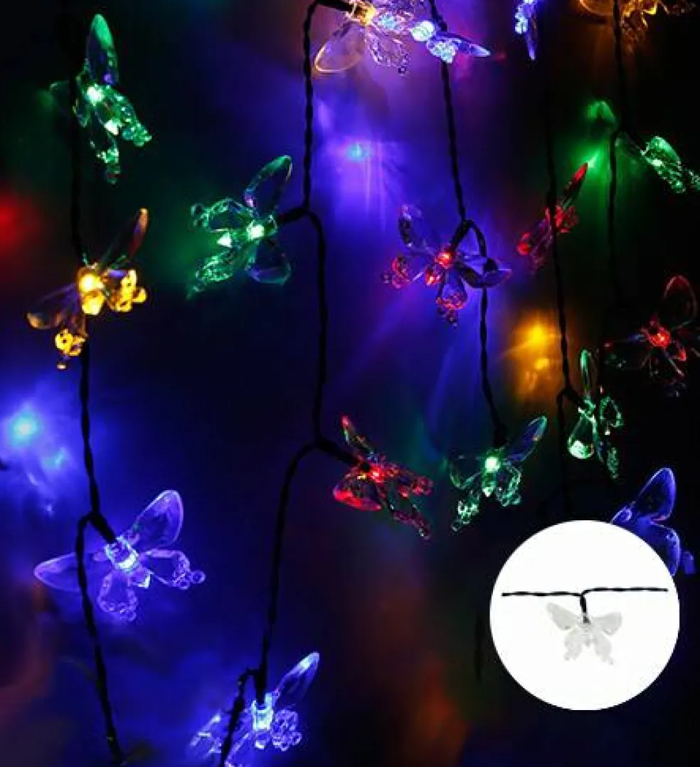 Perfect Holiday LED Solar String Lights - Butterfly Design