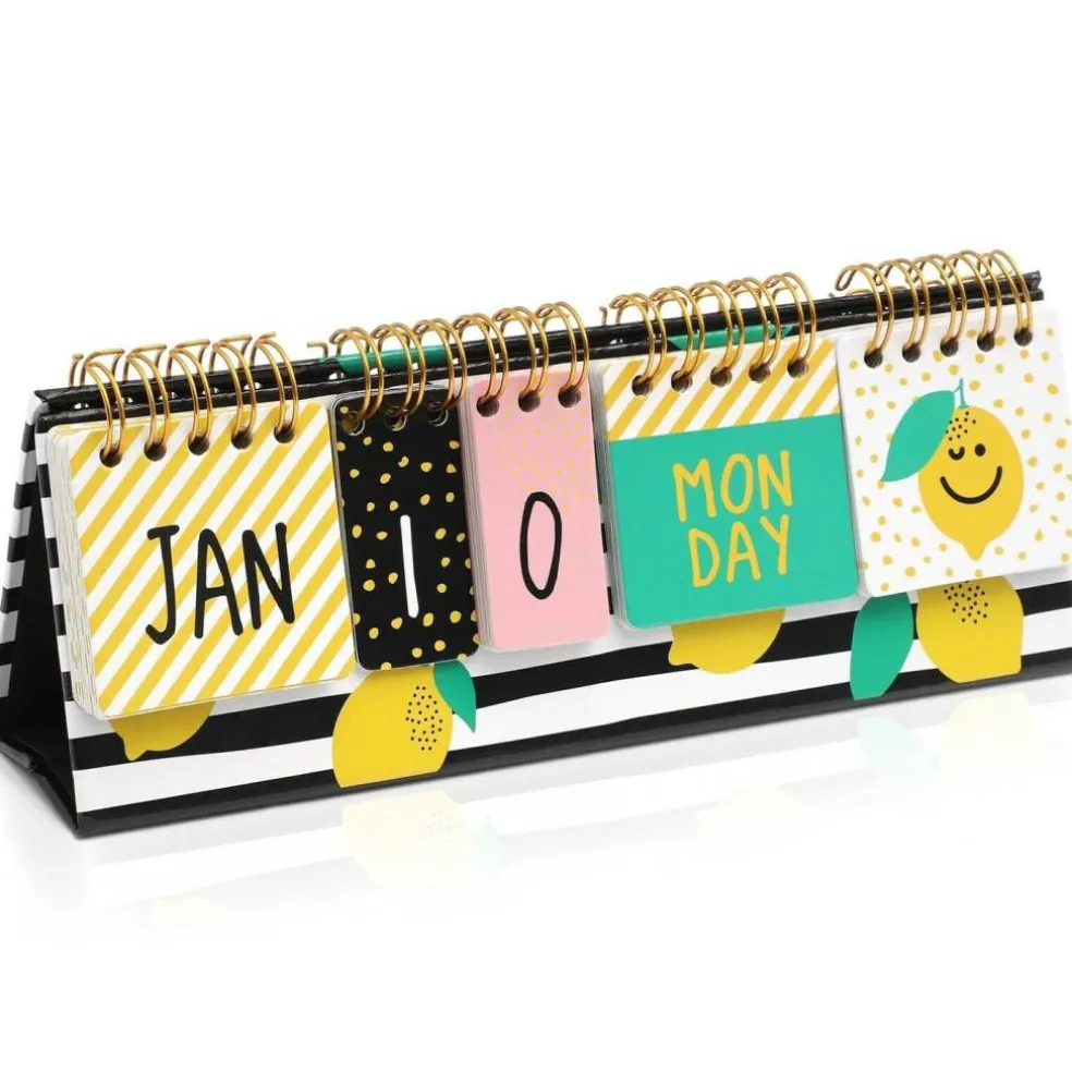 Perpetual Lemon Flip Calendar