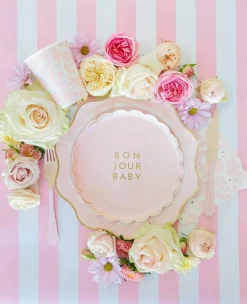 PETAL PINK CABANA STRIPE CUPS