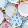 Petal Pink Elegant Floral Dessert Plates