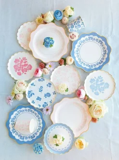 Petal Pink Elegant Floral Dessert Plates
