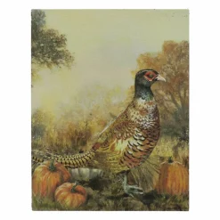 9" Phesant with Pumpkins Block Tabletop Décor by Ashland®