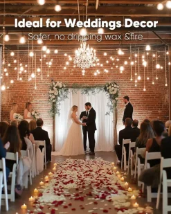 1000-Piece Artificial Rose Petals with 12 Heart LED Tea Lights – Romantic Kit for Proposal, Anniversary, Valentine’s Day, Weddings, and Special Night Table Decor