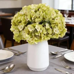 6-Piece Artificial Silk Hydrangea Flowers with Stems for Wedding & Home Décor