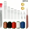36‑Piece Big Eye Steel Needle Set – Long Thin Sewing & Quilting Needles for DIY Embroidery, Mending & Craft Projects