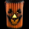 3 Piece Black & Orange Metal Pumpkin Lantern Halloween Decoration Set