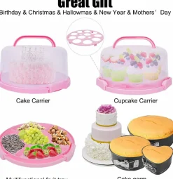 635-Piece Cake Decorating Kit – 3 Springform Pans, Turntable, Icing Nozzles, Piping Bags & Baking Tools
