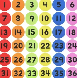 62-Piece Carpet Spot Markers Set – Non-Slip Classroom Floor Dots with Numbers (1–36) & Alphabet (A–Z) for Seating, Sorting & Learning Activities