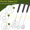 3-Piece Chocolate Dipping & Decorating Tool Set – Forks, Spoons & Chef Art Pencil, Stainless Steel