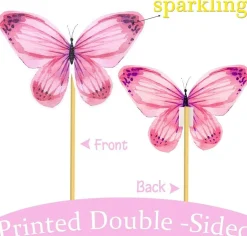 24-Piece Colorful Butterfly Table Centerpieces – Party Toppers for Baby Shower, Birthday & Spring Decor