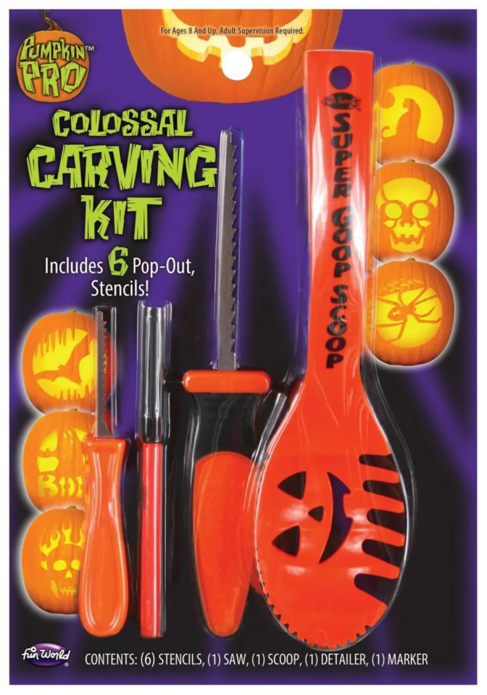 10 Piece Colossal Pumpkin Carving Kit