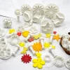 36 Piece Cookie Cutter Set Flower Daisy Butterfly Heart and Leaf Shapes for Cake Decorating