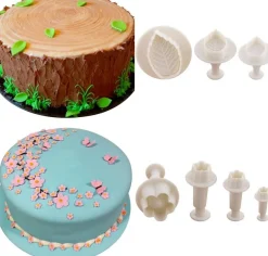 36 Piece Cookie Cutter Set Flower Daisy Butterfly Heart and Leaf Shapes for Cake Decorating