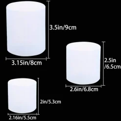 5-Piece Cylinder & Hexagon Silicone Candle Molds – Large Round & Geometric Resin Casting Molds for Flower Specimen, Soap, Clay & Epoxy Art – DIY Home Decor Craft Kit