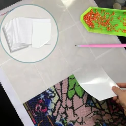 200-Piece Diamond Painting Release Paper – Double-Sided Non-Stick 15×10cm Sheets, Replacement Covers for 5D Diamond Painting Accessories and Tools