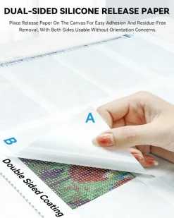 200-Piece Double-Sided Non-Stick Diamond Art Paper 15x10 cm