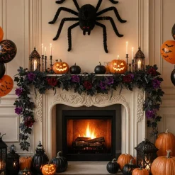 2-Piece Gothic Halloween Rose Garland