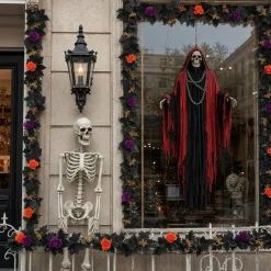 2-Piece Gothic Halloween Rose Garland