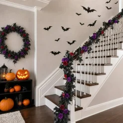 2-Piece Gothic Halloween Rose Garland