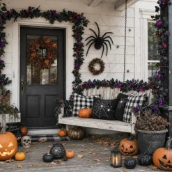 2-Piece Gothic Halloween Rose Garland