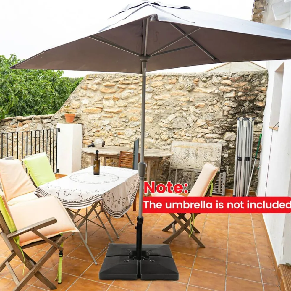 4-Piece 20L Cantilever Offset Patio Umbrella Base