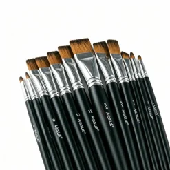 12 Piece Mixed Media Taklon Brushes by Artist's Loft®