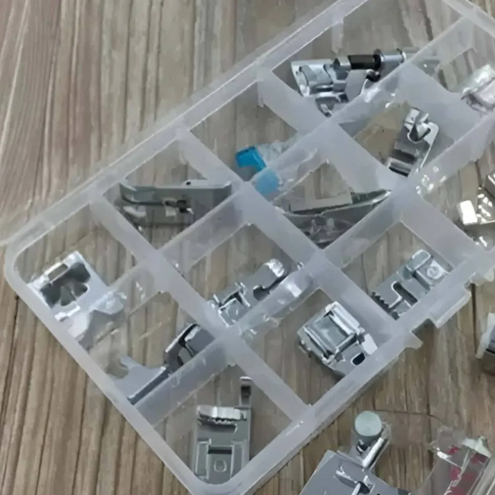 15-Piece Multi-Function Presser Foot Set for Low-Shank Sewing Machines