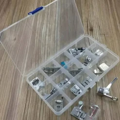 15-Piece Multi-Function Presser Foot Set for Low-Shank Sewing Machines