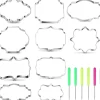 10-Piece Plaque Frame Cookie Cutter Set Stainless Steel & 6 Sugar Pins
