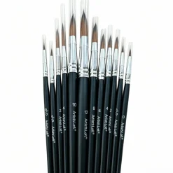 12 Piece Round & Liner Mixed Media Taklon Brush Set by Artist's Loft®