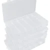 4 Pieces Bead Organizer 36 Grids  Clear Plastic Parts Organizer Box 3600 Tackle Box Craft Storage Compartment Divided Container