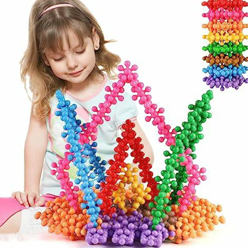 200 Pieces Building Blocks Kids STEM Toys Educational Discs Sets Interlocking Solid Plastic for Preschool Boys and Girls Aged 3+, Safe Material Creativity