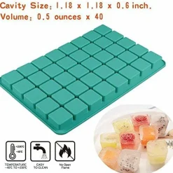 2 Pieces 40-Cavity Square Caramel Candy Silicone Molds,Chocolate Forf Truffles, Fat Bombs Keto Snacks, Whiskey Ice Cube Tray,Grid Fondant Mould,Hard Candy Pralines Gummy Jelly Mold
