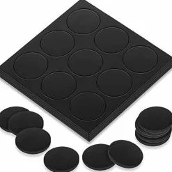 72 Pieces Craft Magnets Glass Ceramic Ferrite Magnet with Adhesive Backing and Transparent Clear Glass Cabochons for DIY Craft Fridge Refrigerator Pendants(1 Inch,Round)