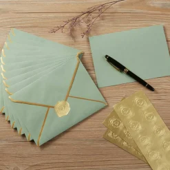 300 Pieces Embossed Gold Foil Stickers Gold Stickers