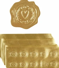 300 Pieces Embossed Gold Foil Stickers Gold Stickers
