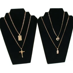 11 Piece Set Black Velvet Jewelry Displays Busts