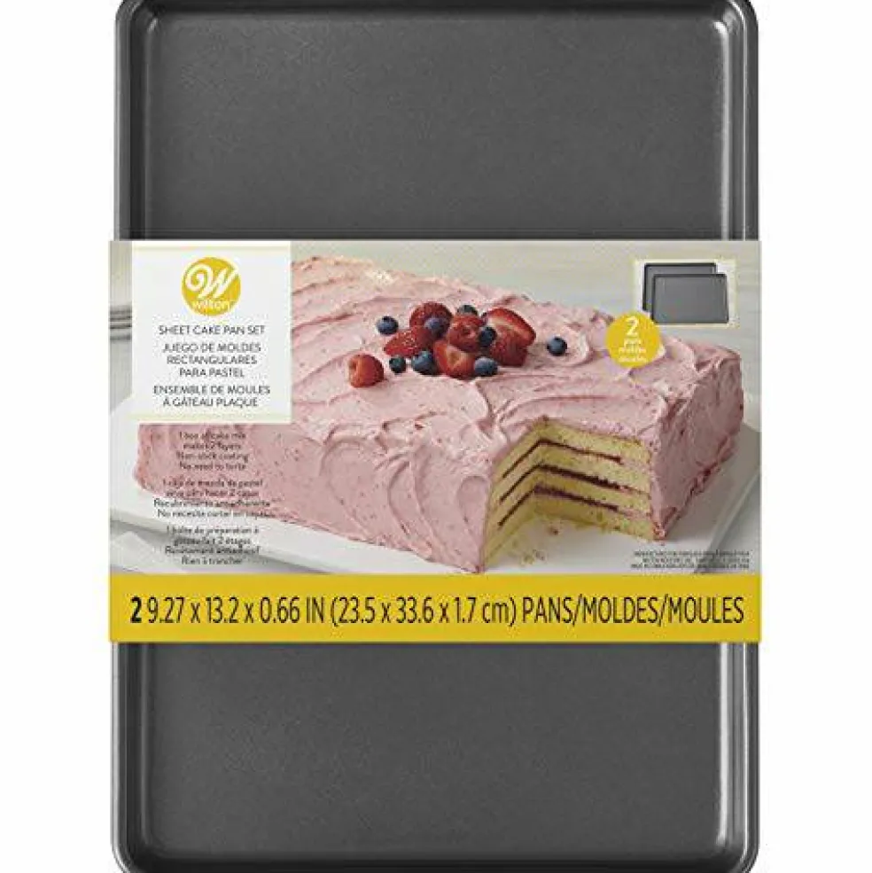 2 Piece Set Easy Layers Sheet Cake Pan, , Rectangle Steel Sheet Pan