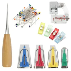 60-Pieces Fabric Bias Binding Tape Maker Kit