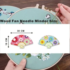 4 Pieces Fan Needle Minder，Magnetic Pin Holder for Cross Stitch, Needlework and Embroidery Accessories，Magnetic Needle Nanny
