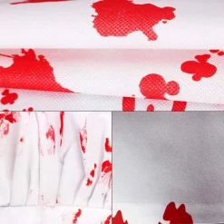 13Pieces Halloween Bloody Butcher Costumes Scary Set - Cooking Chef Apron Hat Weapon Knife Tattoo Stickers Zombie Party Accessories Decorations