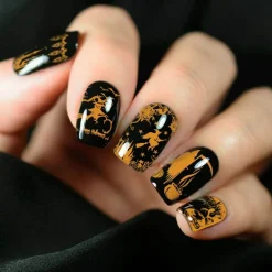 4 Pieces Halloween Nail Art Plates