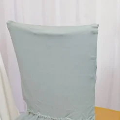 1 Piece Silver Ballerina Spandex Chiavari Chair Cover Sleek Stretch Fit with Flowing Skirt