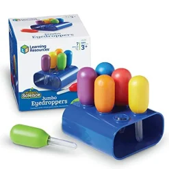 6 Pieces Jumbo Colorful Eyedroppers - Â Ages 3+, Science Class Tools, Preschool Science, Sensory Accessories,Droppers for Kids,Back to School Supplies