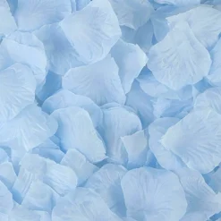 1000 Pieces Light Blue Artificial Silk Rose Petals Flower Decoration Wedding Party Color Light Blue