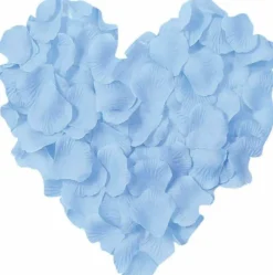 1000 Pieces Light Blue Artificial Silk Rose Petals Flower Decoration Wedding Party Color Light Blue