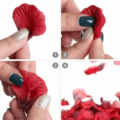 1000 Pieces Light Blue Artificial Silk Rose Petals Flower Decoration Wedding Party Color Light Blue