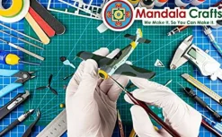 12 Pieces Mandala Crafts Model Tool Kit - Hobby Building Tool Hardware Basic Set with Hobby Clippers Model Tweezers for Plastic Model Car Dollhouse