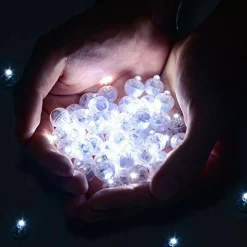 100 Pieces Mini Round LED Ball Lamp Balloon Light,Long Standby Time Ball Balloon Lights for Paper Lantern Balloon Light Party Wedding Decoration，Party Birthday,Festival Decorative Lights(White)…