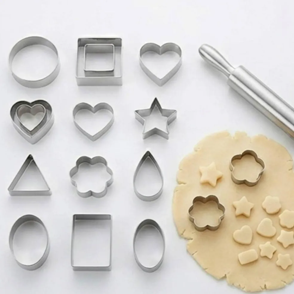 30 Pieces Mini Stainless Steel Various Shapes Cookie Cutter Set